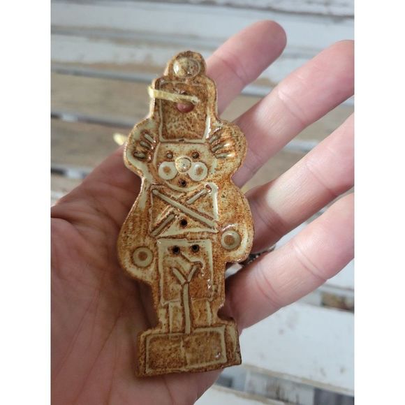 Pottery soldier ornament guard homemade Xmas holiday tree - Picture 6 of 6